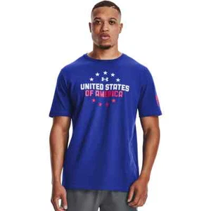Men's Under Armour Freedom USA Chest Tee ROYAL XL Large new w Tag ROYAL BLUE - Picture 1 of 4