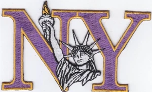Parches bordados Nueva York/Liberty 3""x5"" planchados - Imagen 1 de 1