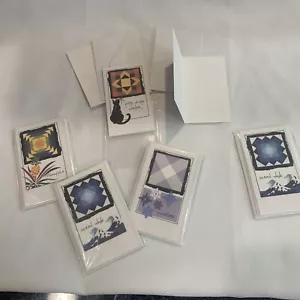 10 Quilt Patterns small gift cards & Envelopes Cottage Core 3.5”x2” - Picture 1 of 9