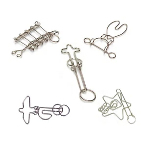 Metal Puzzles - Disentanglement Brain Teasers. Set of 5 Mental Challenges. - Picture 1 of 6