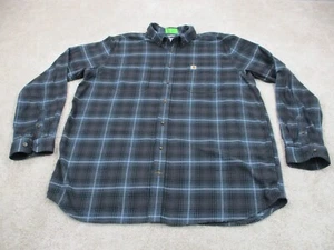 Carhartt Shirt Adult 2XLT Tall Blue Flannel Plaid Workwear Casual Button Up Mens - Picture 1 of 11
