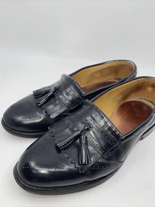 Allen Edmonds Mens Bridgeton 5089 Kiltie Tassel Loafers Black Size 11.5 D - Picture 1 of 8