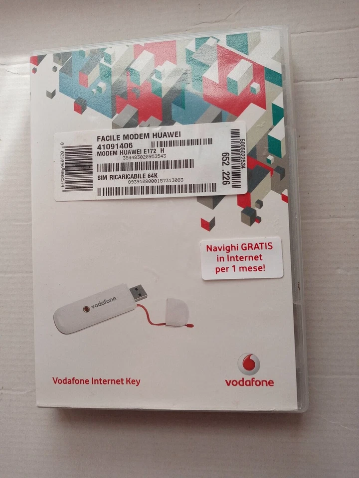 Vodafone Internet Key, facile modem huawei E172 H, sim ricaricabile 64k - Immagine 1 di 1