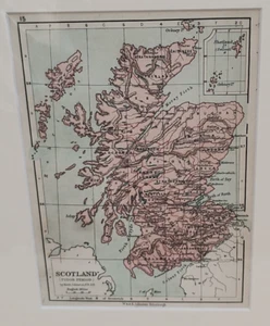 Original 1871 Antique Map of Scotland (Tudor Period) 7'' x 9'' Mount - Picture 1 of 2