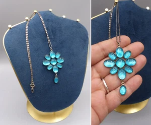 Collier Vintage Jacques Gautier Métal et Pâte de Verre - Necklace 60's - Imagen 1 de 14