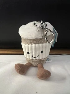 NEU Jellycat Amuseable Coffee To Go Taschenanhänger Schlüsselanhänger beige Plüsch neu mit Etikett - Bild 1 von 5