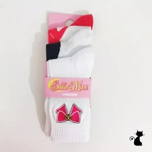 Primark ladies crew socks 3 x pairs Sailor Moon - Picture 1 of 2