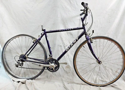 Bicicleta híbrida Giant Farrago 1996 19" grande acero cromado triple SIS EE. UU. Envío Foto 1 de 4