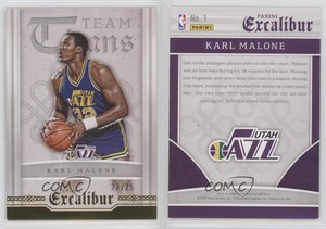 2015-16 Panini Excalibur Team Titans Gold /25 Karl Malone #1 HOF