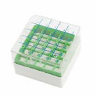 Forme carr&#233;e plastique transparent vert 25 Bo&#238;te rangement Cryovial Slots
