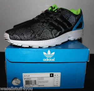 Adidas ZX Flux 3M Reflective Snake Torsion ED Sneakers Men's Size 12 M21310 New - Picture 1 of 10
