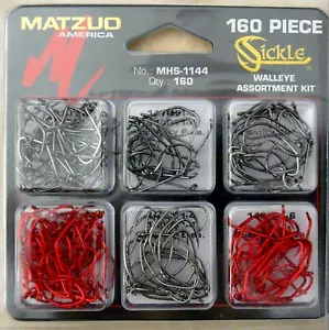 Matzuo Sickle Walleye Assortment Kit 160 pc MHS-1144 - Fishing Hooks - Picture 1 of 2