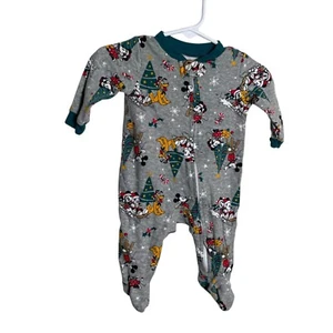 Completo Disney Natale Pezzo Unico Neonati 0/3M Grigio Topolino Minnie Pluto Vacanze - Foto 1 di 8