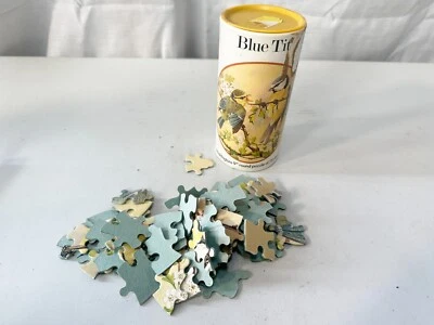 VINTAGE WADDINGTONS MICHAEL SPENCER BLUE TIT TUBE 75 PIECE JIGSAW PUZZLE - Image 1 of 4