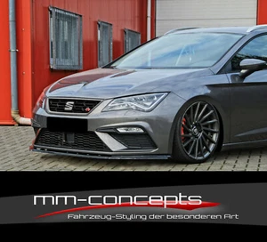 CUP Spoilerlippe für Seat Leon 3 5F ST SC FR Cupra R FL Frontspoiler Schwert IN  - Bild 1 von 2