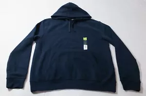 Tek Gear Men's Solid Ultra Soft Fleece Pullover Hoodie WR4 Dark Blue Medium NWT - Picture 1 of 3