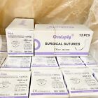 12 Boxes Dental Sutures Absorbable PGA 4-0 Sterile 75cm 3/8 Reverse Cutting 19mm