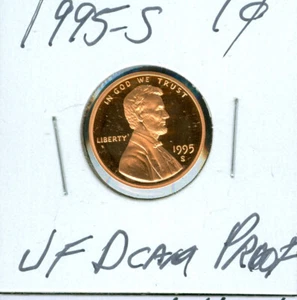 1995 S LINCOLN CENT ULTRA FINEST PROOF ULTRA DCAM RED     99 CENTS SHIPPING - Picture 1 of 2