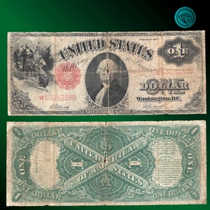 SCARCE-STAR NOTE* 1917 $1 Dollar Legal Tender, SAWHORSE REVERSE, FINE, 15238* - Picture 1 of 1
