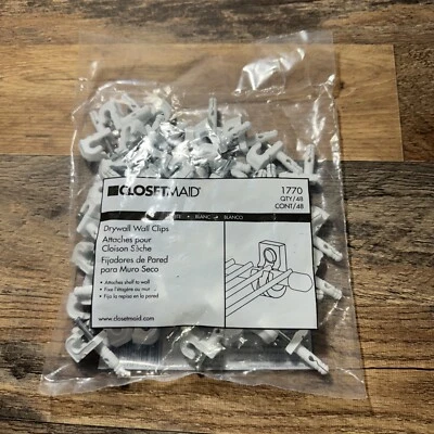 Clips de pared traseros para paneles de yeso precargados Closetmaid 1770, paquete de 48 Foto 1 de 4