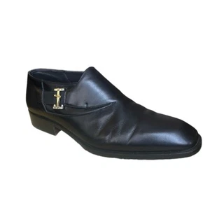 Cesare Paciotti Black Leather Dress Shoes Men’s Size 7.5 Made in Italy - Picture 1 of 16