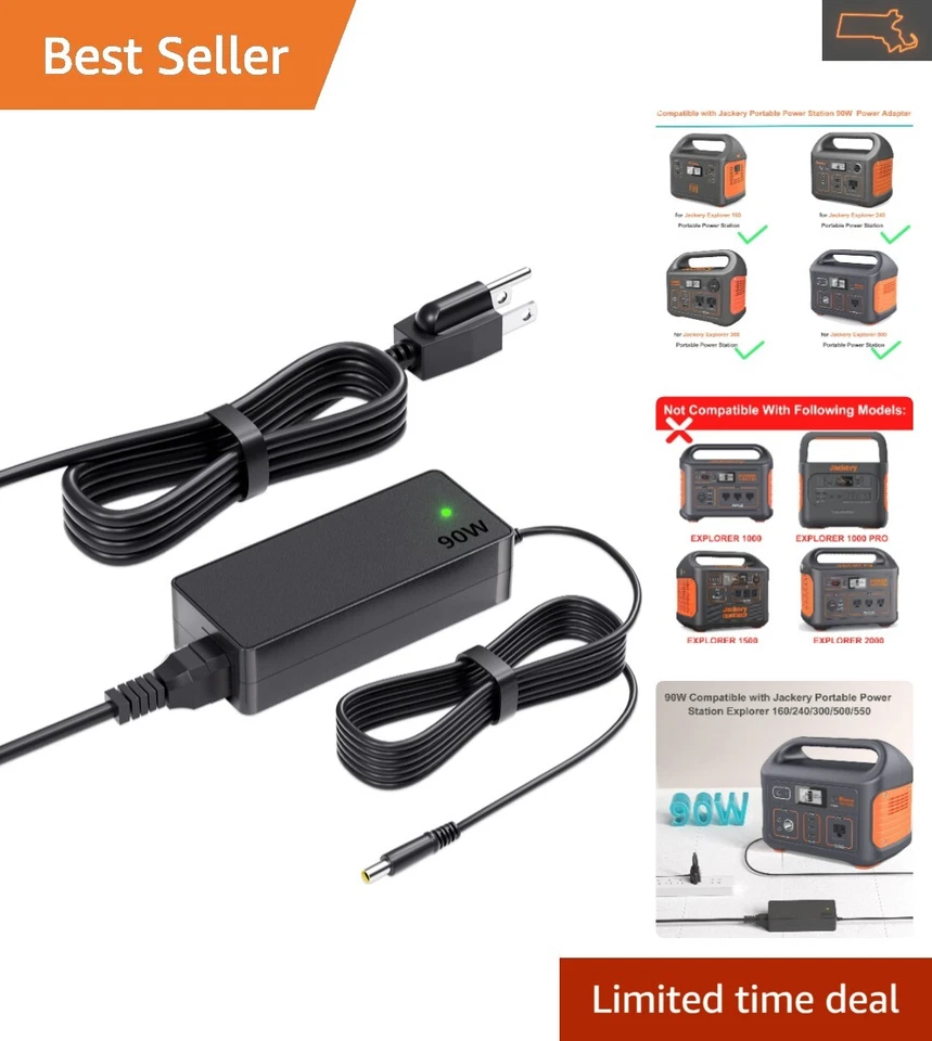 Efficient Charging: Jackery Portable Power Station Charger 24V 90W UL Certified - Image 1 of 4