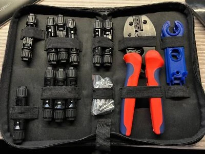 WARMFAY Solar Crimping Tools for 2.5/4.0/6.0mm² Solar Panel PV Cable Connectors Durable