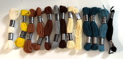 DMC Tapestry Wool Yarn Lot of 13 Skeins – Assorted Colors 8m Each Needlepoint - Image 1 of 4