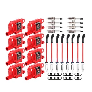 For Chevy GMC 5.3L 6.2L UF413 High Performance Ignition Coil & Spark Plug & Wire - Picture 1 of 12