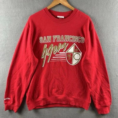 Толстовка мужская San Francisco 49ers большая красная с круглым вырезом Mitchell & Ness NFL - Изображение 1 из 4