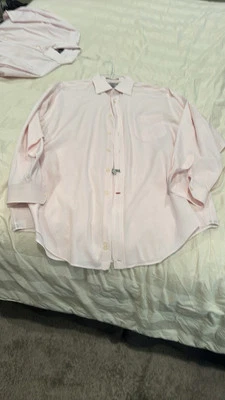 Daniel Cremieux signature Richard Men's Pink LS Dress Shirt-17.5/34 - Image 1 of 2