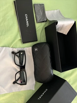 Auténticas gafas Chanel negras 3387 ITALIA monturas con estuche folleto / tela Foto 1 de 4