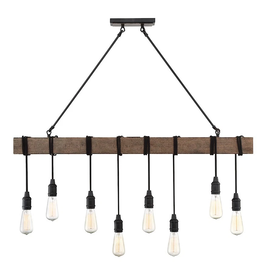 Savoy House Burgess 8-Light Linear Chandelier, Durango - 1-990-8-41 Foto 1 de 1