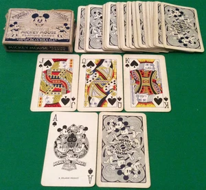 VINTAGE 1940s DE LA RUE ENN Named ** MICKEY MOUSE ** PLAYING CARDS MI-3-1-A - Picture 1 of 8