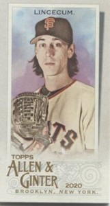 TIM LINCECUM 2020 Topps Allen & Ginter  Mini Parallel - SAN FRANCISCO GIANTS- #7