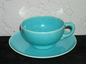 GMcB Franciscan El Patio AD Demitasse Cup and Saucer Glacial Blue / Turquoise - Picture 1 of 3