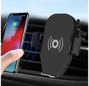  Auto Lock Car Air Vent Mount Holder, Wireless Fast Charger Infrared Sensor. NEW
