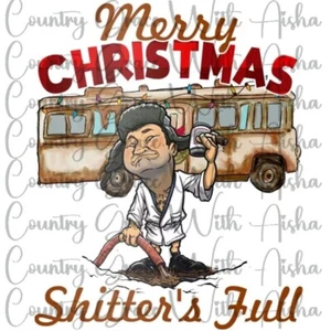 Sublimation Transfer Merry Christmas Funny Ready To Press Heat Transfer - Picture 1 of 1