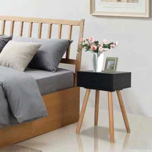 vidaXL Bedside Tables 2 pcs Solid Pinewood 40x30x61 cm Black - Picture 1 of 8