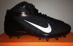 NIKE Alpha Talon Elite 3/4 Molded Football Cleat Black Silver NEW Mens 11.5 13.5 - Picture 1 of 5