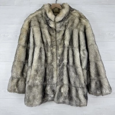 Abrigo Chaqueta De Colección Gallery Piel Sintética Mujer L Gris Esquimal Y2K Mob Esposa Dinero Antiguo Foto 1 de 4