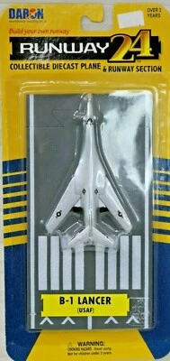 B-1 Silver Lancer  (USAF) 4 1/2" X 4" w/Runway 24 piece 7 1/4" Daron RW 025 - Image 1 of 4