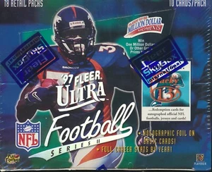 1997 FLEER ULTRA 2 RETAIL CALCIO SCATOLA SIGILLATA 18 CONFEZIONI, 10 CARTE PER CONFEZIONE - Foto 1 di 1