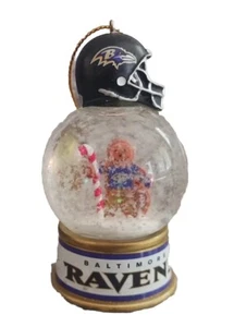 Danbury Como Nuevo 3” Globo de Nieve Ornamento Colección Baltimore Ravens Gingerbread Man - Imagen 1 de 6