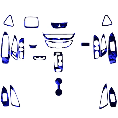 21x Kits completos de molduras interiores de fibra de carbono forjada Bule para Chevrolet Malibu 16-24 Foto 1 de 4