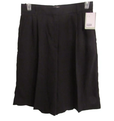Pantalones Cortos H&M Plisados de Tiro Alto Para Mujer 10 Bolsillos Negros Poliéster Reciclado Años 90 Nuevos con Etiquetas Foto 1 de 4