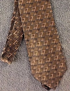 NEU Van Heusen grün braun kariert Karos Seide Herren Krawatte - nie getragen - Bild 1 von 3
