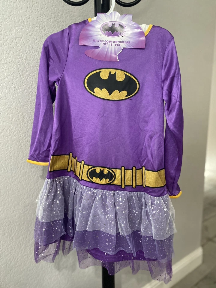 Batgirl Girls Nightgown with 18" Doll Gown Set Size 10-12 Medium - Image 1 of 1
