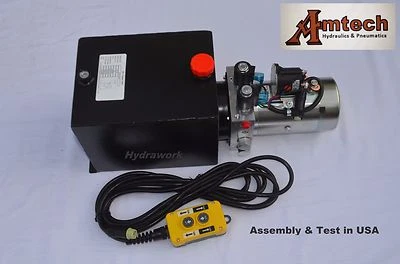 Unidad de potencia hidráulica 4210S, bomba hidráulica 12 V doble efecto, 10 cuartos, remolque de volteo  Foto 1 de 3