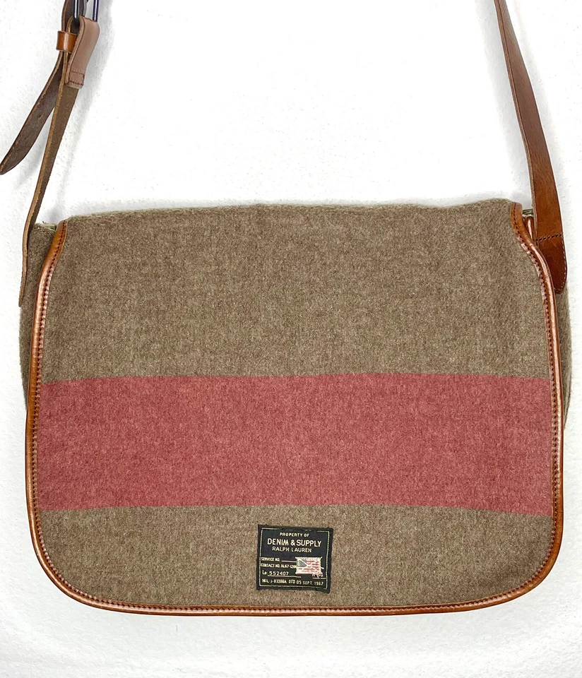 Ralph Lauren Rugby Rayas Cartera Suroeste Bolso de Mano RRL Mensajero Azteca Polo Bolso Foto 1 de 4